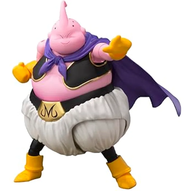 TAMASHII NATIONS Dragon Ball Z Majin Buu -Good-, S.H.Figuarts Actionfigur mit austauschbaren Gesichtsausdrücken und Händen, beweglicher Mantel, lizenziertes Bandai Spirits Produkt