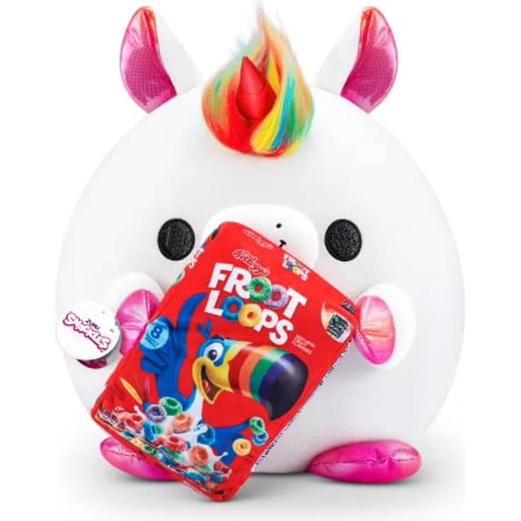 Snackles groß Richard, Einhorn (Froot Loops) von ZURU, 35 cm großen Plüschtier (Einhorn)