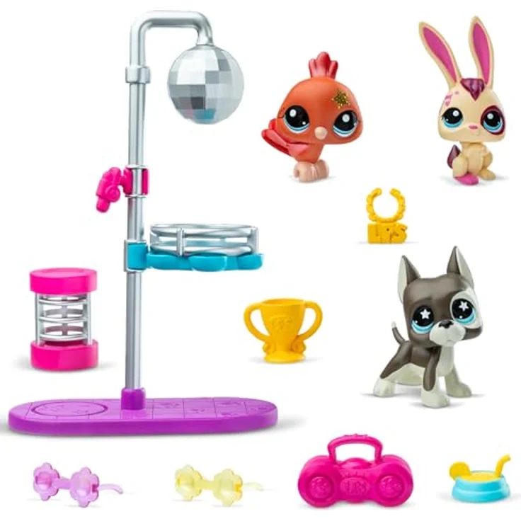 Littlest Pet Shop Disco Nights Play Pack, Spielset mit 3 bobblin' Pets für Kinder ab 4 Jahren, fördert fantasievolles Spielen – Bild 2