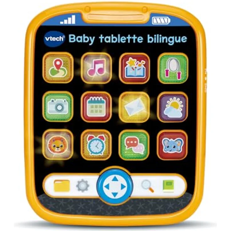 VTech Zweisprachiges Tablet (Französisch), Spielzeugtablet mit 12 Tasten, interaktive Inhalte auf Französisch und Englisch, für Kleinkinder ab Geburt