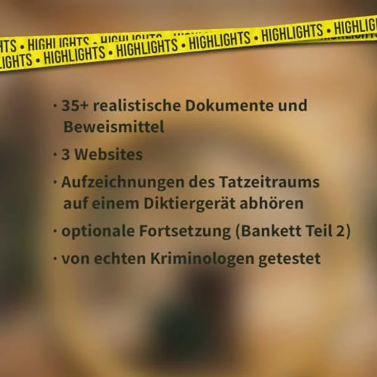 MAGNIFICUM Krimispiel: Das Bankett - Teil 1 - Der Raub des Diamanten von Ramanpur, Detektivspiel/Escape Room Spiel für Erwachsene, realistisches Krimispiel für zu Hause – Bild 4