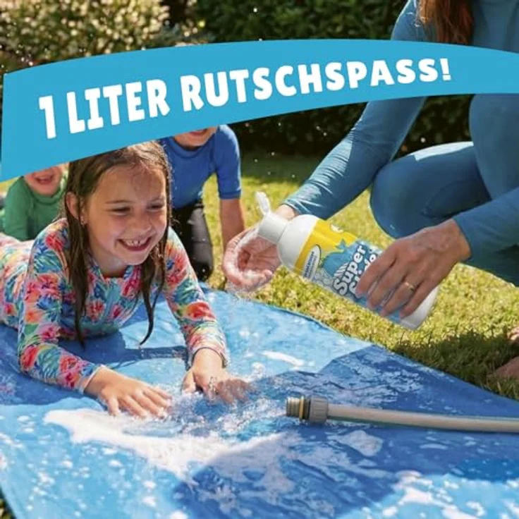 Original Cup® Wasserrutschmatte VentriBattle XXL, 10 Meter Doppelbahn mit 1 Liter 100% nat. Gleitseife, robust und leicht zu installieren – Bild 4