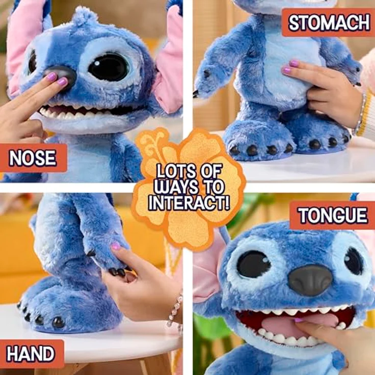 Just Play Stitch Ultimate Electronic Pet, interaktives Plüschspielzeug mit über 100 Sound- und Bewegungs-Kombinationen, 43 cm, offiziell lizenziert – Bild 4