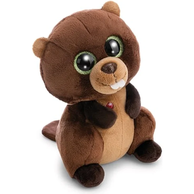 NICI Kuscheltier GLUBSCHIS Biber Bobston, 25cm - braun, flauschiger Plüschkörper mit großen Glitzeraugen, ideal zum Kuscheln und Spielen, perfekte Geschenkidee für Kinder & Erwachsene | 63057 – Bild 1