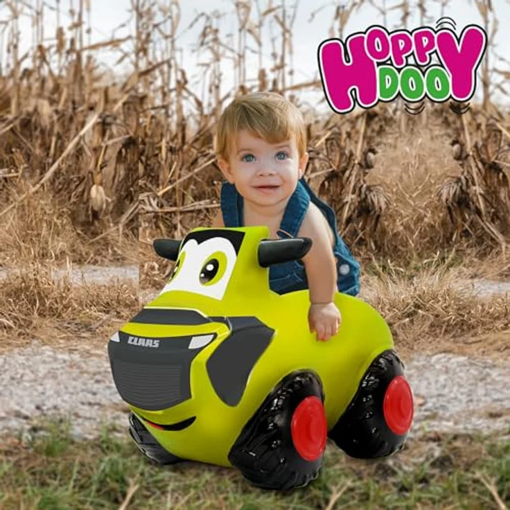 Jamara Claas Hüpftraktor mit Pumpe, Hüpftier für Kinder ab 12 Monaten, max. 50 kg, Grünton – Bild 7