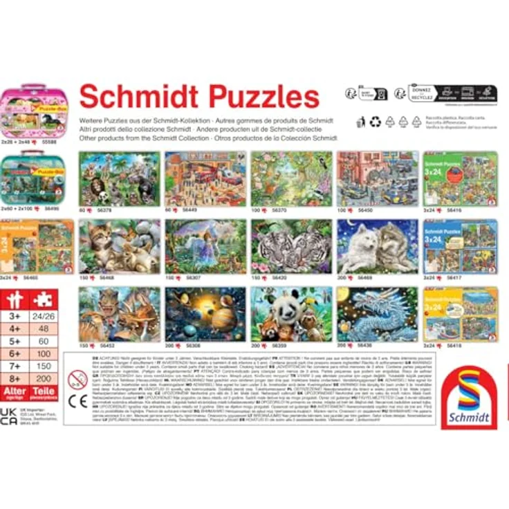 Schmidt Spiele 56468 Verspielte Katzenbabys, 150 Teile Kinderpuzzle, pädagogisch wertvoll für Kinder ab 7 Jahren, Puzzlemaße 43,2 × 29,1 cm – Bild 5