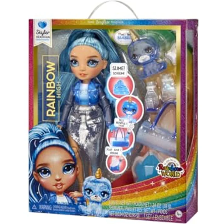 Rainbow High Anziehpuppe Classic Rainbow Fashion Doll - Skyler (blue), Modepuppe mit tollen Accessoires und langen Haaren – Bild 5
