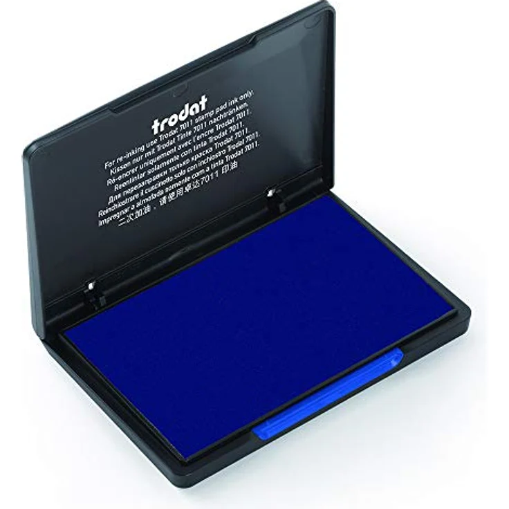 trodat Stempelkissen blau, 11,0 x 7,0 cm, nachfüllbar für Polymer- und Gummistempel – Bild 3