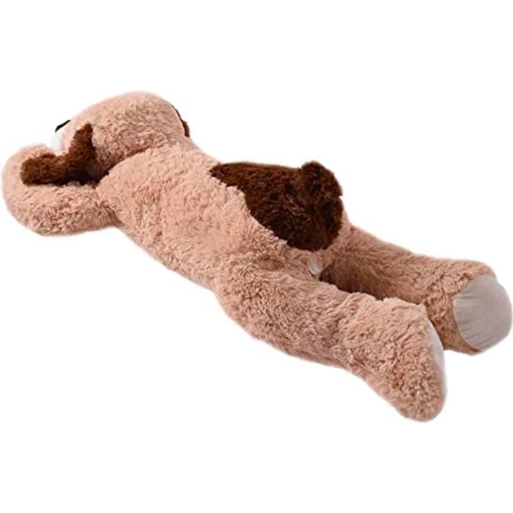 TE-Trend XXL Riesen Kuscheltier Hund groß Stofftier Plüschtier Geschenk Plüschhund Kuschelhund Stoffhund Plush Dog 100cm braun – Bild 4