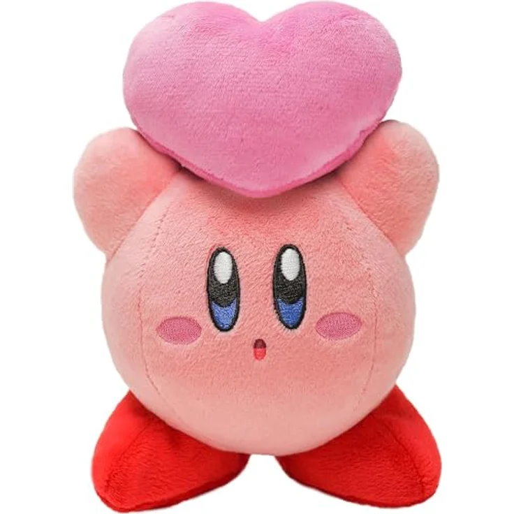 Together+ Plüschfigur Kirby mit Herz, offiziell Nintendo lizenziert, kuschelweicher Plüsch – Bild 1
