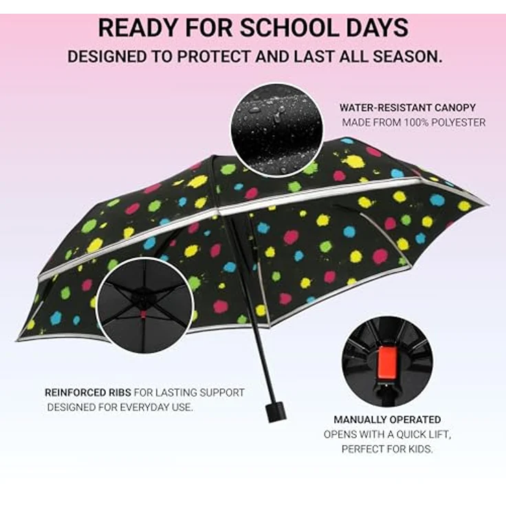 Knirps Rookie Manual Kinder Schultaschenschirm Regenschirm Taschen Kinderschirm Bubble Bust – Bild 7