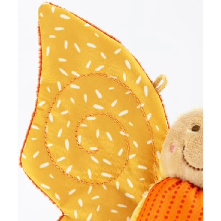 Sigikid Greifspielzeug Aktiv Schmetterling, gelb-orange, mit Geräuschen und knisternden Flügeln für Babys von 3 bis 36 Monaten – Bild 5