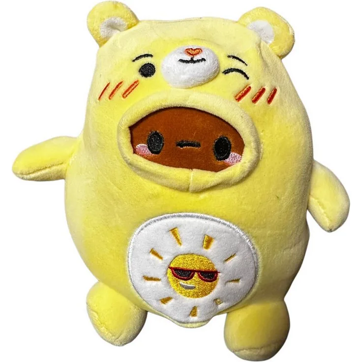 Kawaii Kuscheltier Kawaii Glücksbärchi Plüsch 17 cm Sonnenschein Bärchi, Gelb Kuscheltier aus hochwertigem Polyester