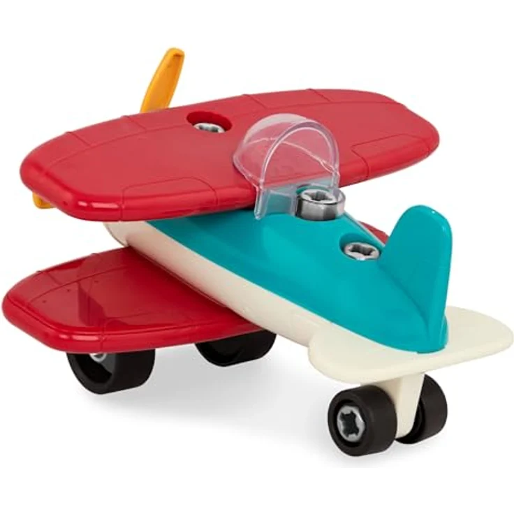 Battat – Konstruktionsspielzeug ab 3 Jahren Montage Flugzeug zum Selbstbauen mit funktionsfähigem Akkuschrauber - Pädagogisches Spielzeug für Kinder (25 Teile) – Bild 11