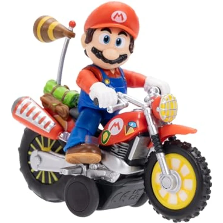 THE SUPER MARIO BROS. MOVIE Super Mario Galaxy – 6 cm große Mario-Figur mit Rückziehmotorrad, 9 Gelenkpunkten, ab 3 Jahren, batteriefrei – Bild 2
