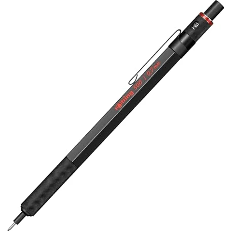 Rotring Bleistift 500, 0.70 mm HB, hexagonaler Kunststoffschaft mit Metallgriffzone