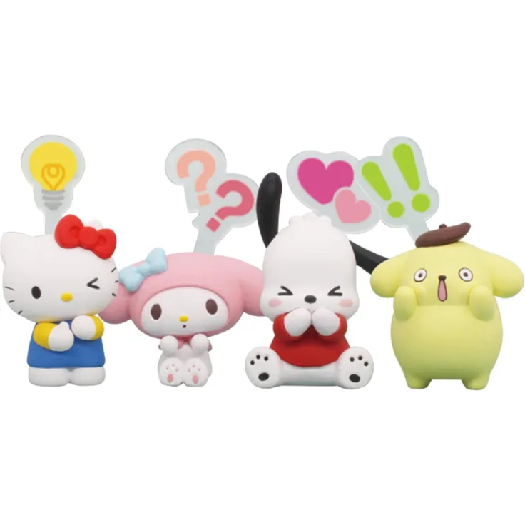 Takara Tomy Sanrio Twinchees Minifiguren Hello Kitty & Friends Pikon Mind, 5 cm Sammelfiguren Blind Pack Display (24 Stück)