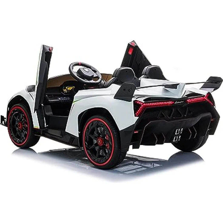 OTTO Elektro-Kinderauto "Lamborghini Veneno 615B" - lizenziert - mit Ledersitz, EVA Reifen, Allradantrieb - Schwarz oder Weiß – Bild 4