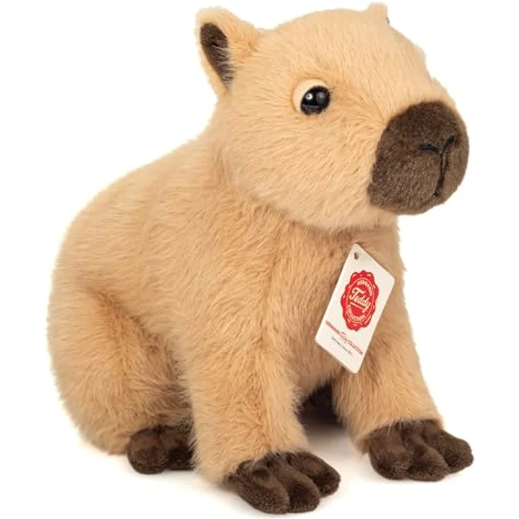 Hermann Teddy Capybara 25 cm, Kuscheltier, Plüschtier in Premium-Qualität, waschbar bei 30 Grad, naturgetreu gestaltet – Bild 1