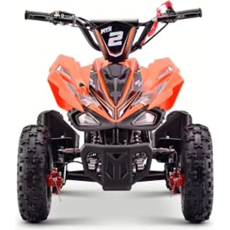 Beneo Motors MTX 49 cc, Benzin-Quad für Kinder mit Zweitaktmotor, Automatikgetriebe, Elektro- und Seilzugstart, Geschwindigkeitsbegrenzung, orange – Bild 2