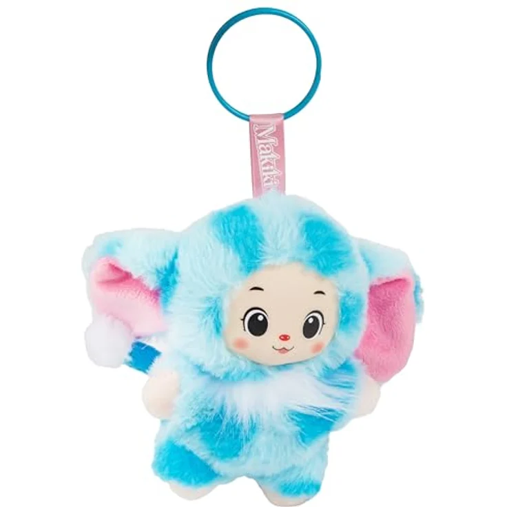 Toi-Toys MAKIKI Surprise Schlüsselanhänger, bunte flauschige Sammelfigur in Überraschungsverpackung, H 15 cm – Bild 5