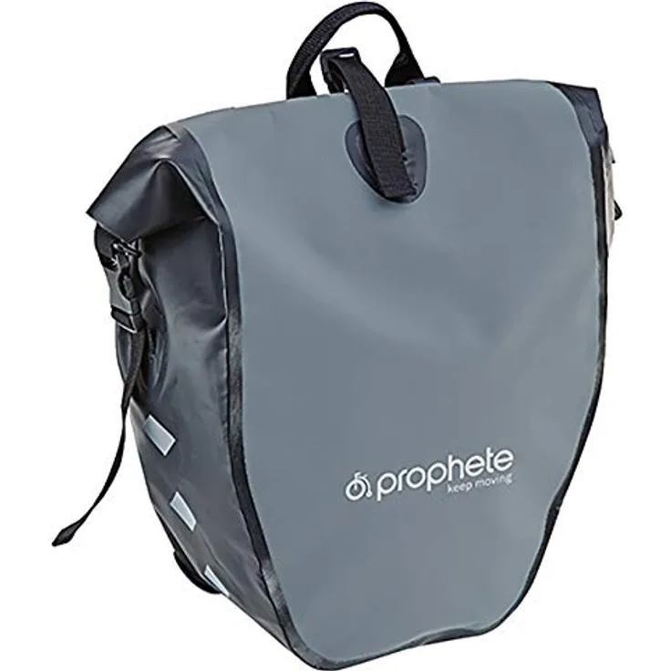 Prophete Seitenpacktasche | Fahrradtasche | grau | Volumen: 20 Liter | wasserdicht