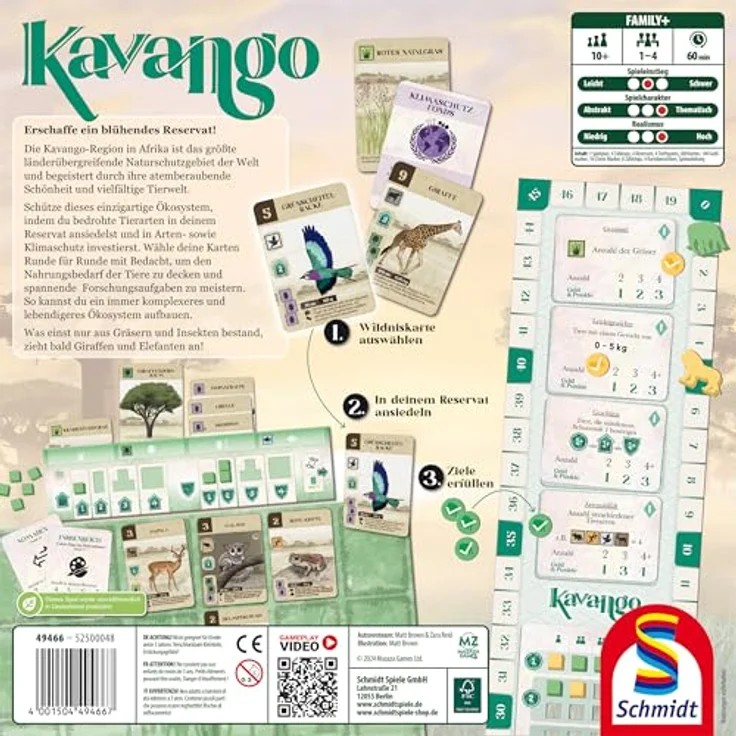 Schmidt Spiele Kavango 49466, Strategiespiel für 1-4 Spieler ab 10 Jahren, umweltfreundlich in Deutschland produziert, 60 Minuten Spielzeit – Bild 2