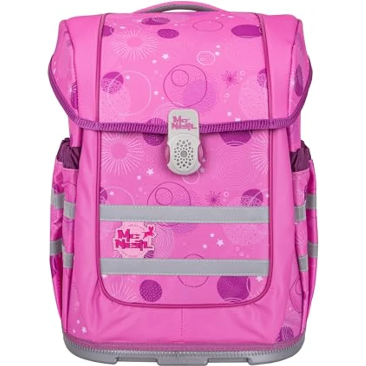 McNeill Schulranzen-Set COMPACTO, 5tlg., großer Stauraum, verstellbare Gurte, Kollektion 2024, PINKY – Bild 3