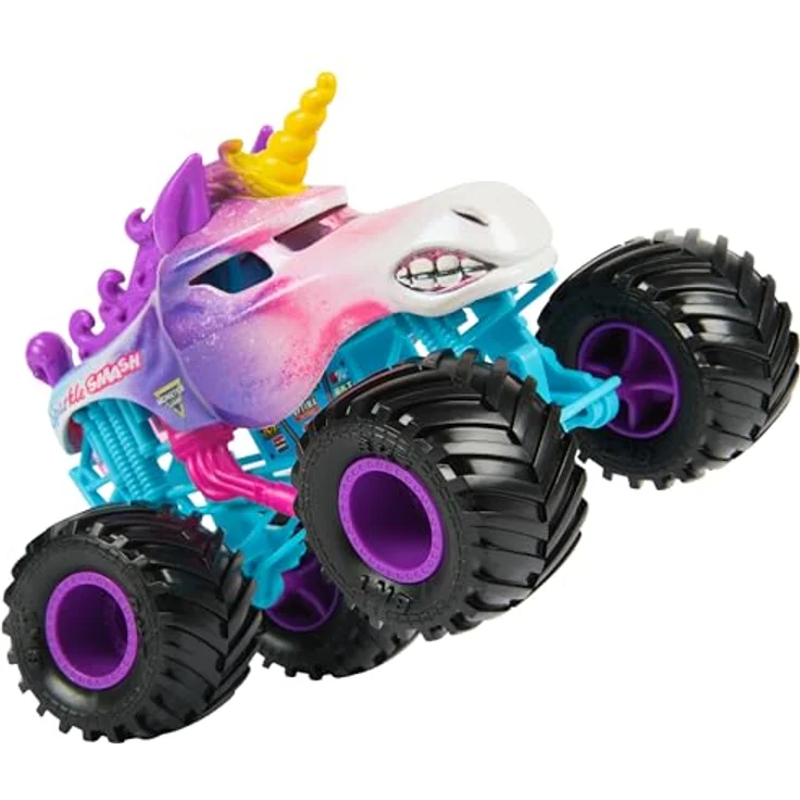 Monster Jam Sparkle Smash, Offizieller Monster Truck, Maßstab 1:24, Druckguss mit Arbeitsfederung, Spielzeug für Jungen und Mädchen ab 3 Jahren – Bild 2