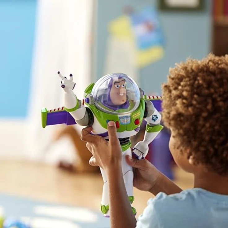 Disney Store Official - Pixars Toy Story - Buzz Lightyear Actionfigur - Interaktive sprechende Figur - 36 cm/14" - Over 15 englische Sätze - Interagiert mit anderen Charakteren - Ab 3 Jahren – Bild 2