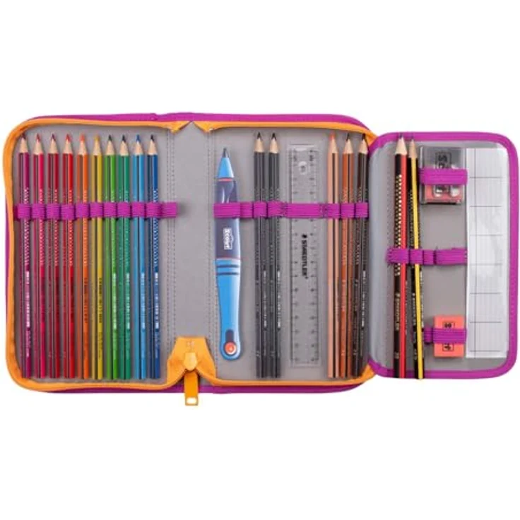 Scout Alpha Superflash Fantasy, Ergonomischer Schulranzen mit 20 Litern Volumen und extragroßen Reflektorflächen, 4-tlg. Set – Bild 7