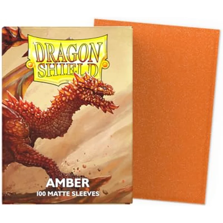 Dragon Shield Standard Size Card Matte Sleeves, 100 CT - Robuste Schutzqualität, matte Textur für verbessertes Mischen, kompatibel mit Pokémon, Magic: The Gathering, Amber – Bild 2