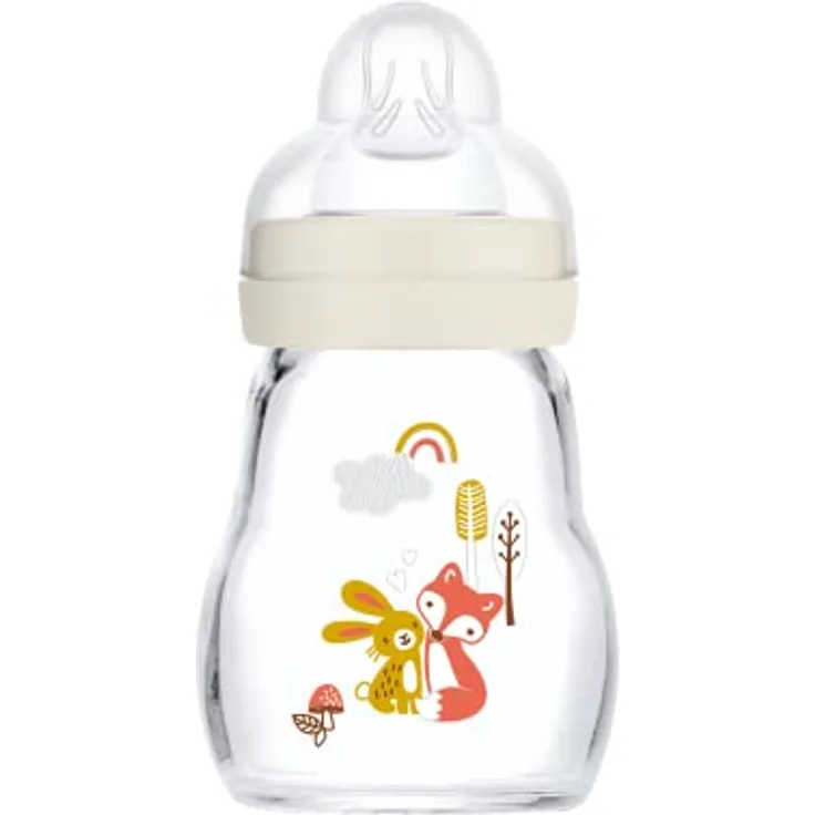 MAM Feel Good Glass Bottle Neutral, 170 ml