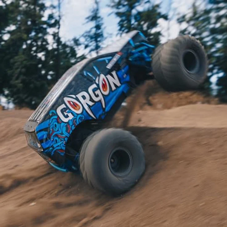 Arrma RC-Buggy Arrma Gorgon 4x2 Mega 550 Monstertruck RTR 1:10 Blau, Ready-to-Run, Brushless-Ready Antriebsstrang, LiPo-kompatible Spektrum-Elektronik – Bild 8