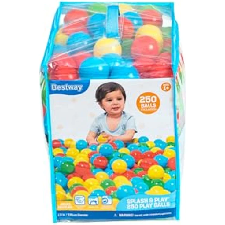Bestway Splash & Play 250, Bällebälle in vier bunten Farben für Spiel und Lernen – Bild 3