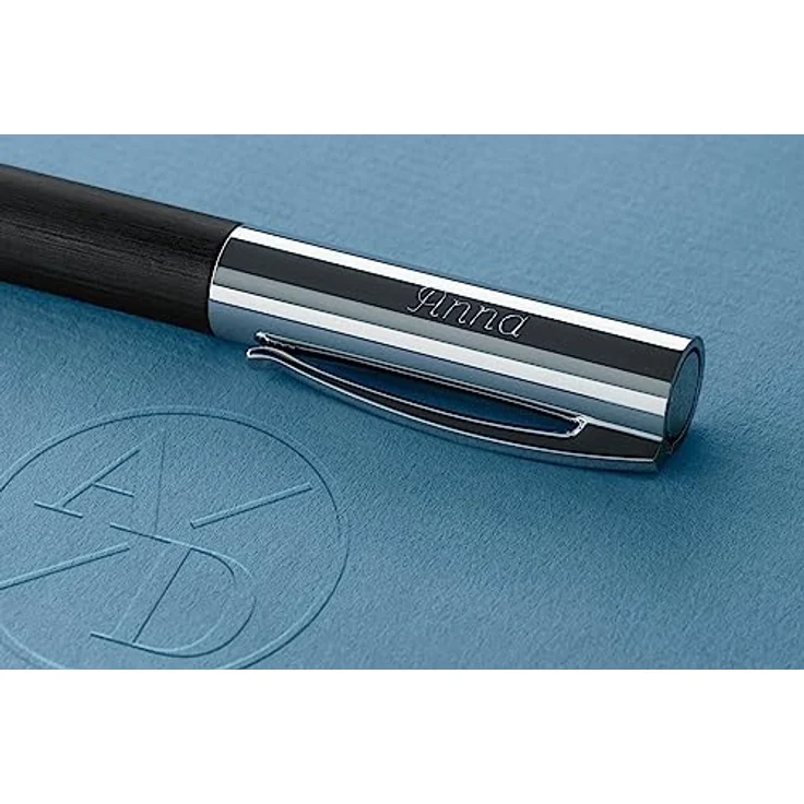 Faber-Castell Füllfederhalter Ambition B, schwarz, Edelharz, Edelstahlfeder, verchromter Metall-Clip, geeignet für Tintenpatronen und Kolbentankkonverter – Bild 2