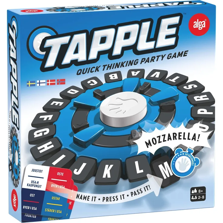 Alga Tapple Party Game, Brettspiel mit Spielmodul und Timer für 2-8 Spieler, ideal für Familienfeiern und Spieleabende