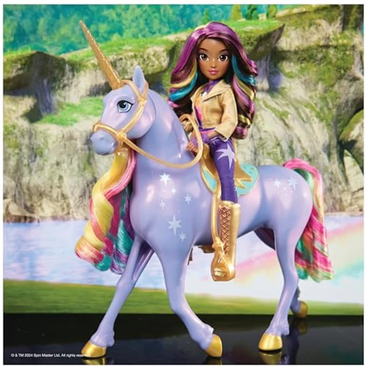 Spin Master Licht-Magie Wildstar, Sammelfigur aus Unicorn Academy, Mehrfarbig, Weiß, interaktive Funktionen, leuchtet in Regenbogenfarben, spielt Titelmusik – Bild 9