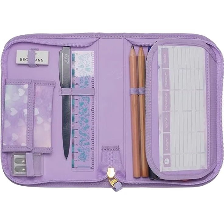 BECKMANN, Federmappe Unicorn Princess Purple, mit Inhalt, Mäppchen Federtasche, Grundschule, 1. Klasse, Purple – Bild 3