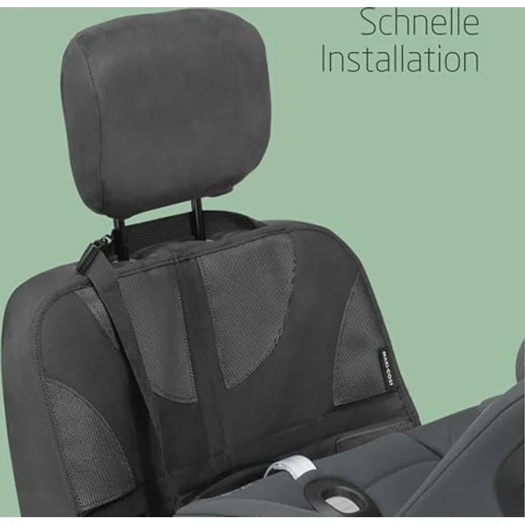Maxi-Cosi Rücksitzschoner und Polsterschutz für Babyschalen & Kindersitze, strapazierfähig, rutschfest, schwarz – Bild 4