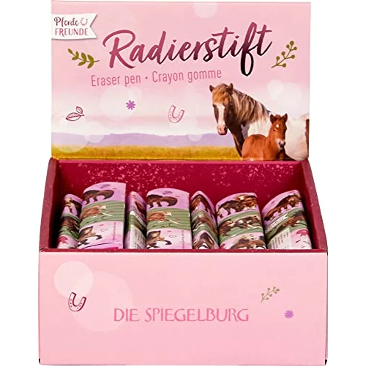 Die Spiegelburg Radierstift - Pferdefreunde, 13,5 cm, aus robustem Kunststoff, für Kinder ab 5 Jahren, vielseitig einsetzbar – Bild 2