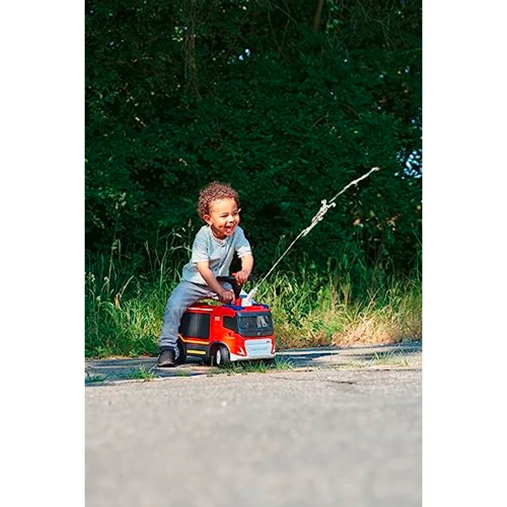 Big Feuerwehr Rutschauto ab 2 Jahre - großes Feuerwehrauto zum Fahren und Spielen mit Hupe und Wasserspritzfunktion (bis 6 Meter), Rutschfahrzeug für Kinder von 2-5 Jahre (max. 50 kg) – Bild 4