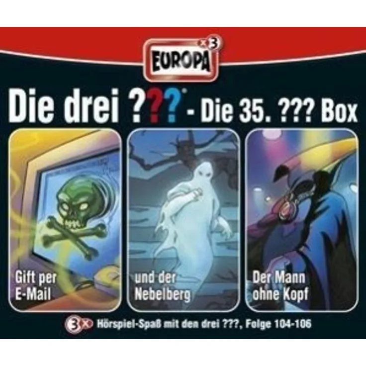 OTTO Hörspiel Die drei ??? Box 35. Folgen 104 - 106 (drei Fragezeichen) 3 CDs, Kinder- und Jugendromane, Detektivgeschichten, ab 8 Jahren