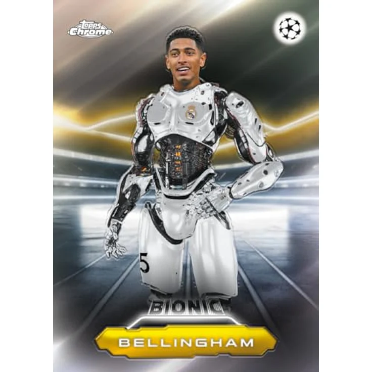 Topps 2025/26 Chrome UEFA Club Competitions Value Box, Sammelkarten mit glänzenden Designs und Chance auf Autogramme – Bild 3