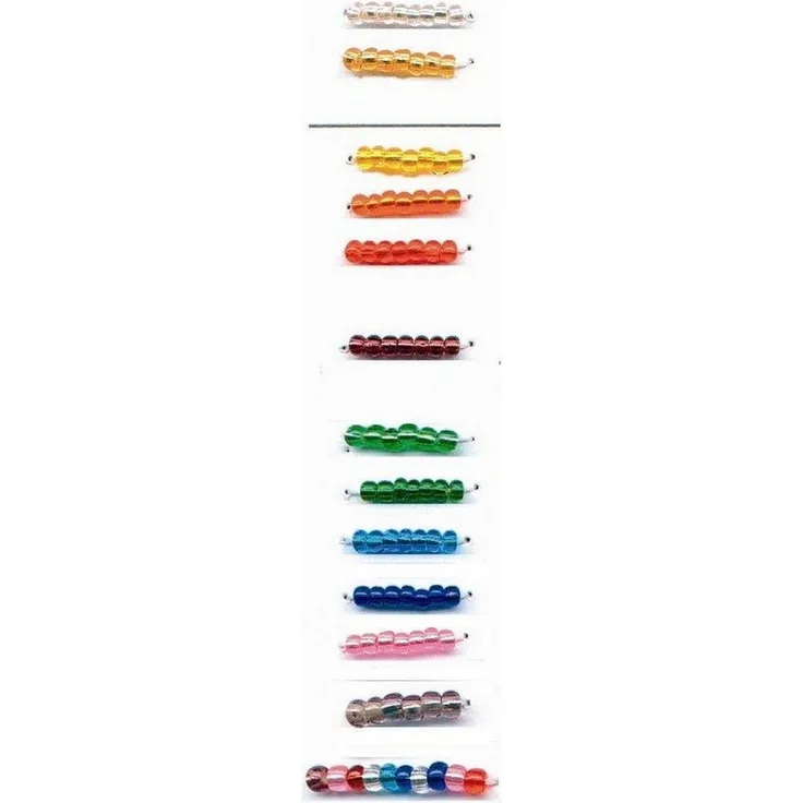 Glorex Bastelperlen Glorex Rocailles Silbereinzug 2,6 mm 17 g, orange - Perfekt für Schmuckbasteln und mehr