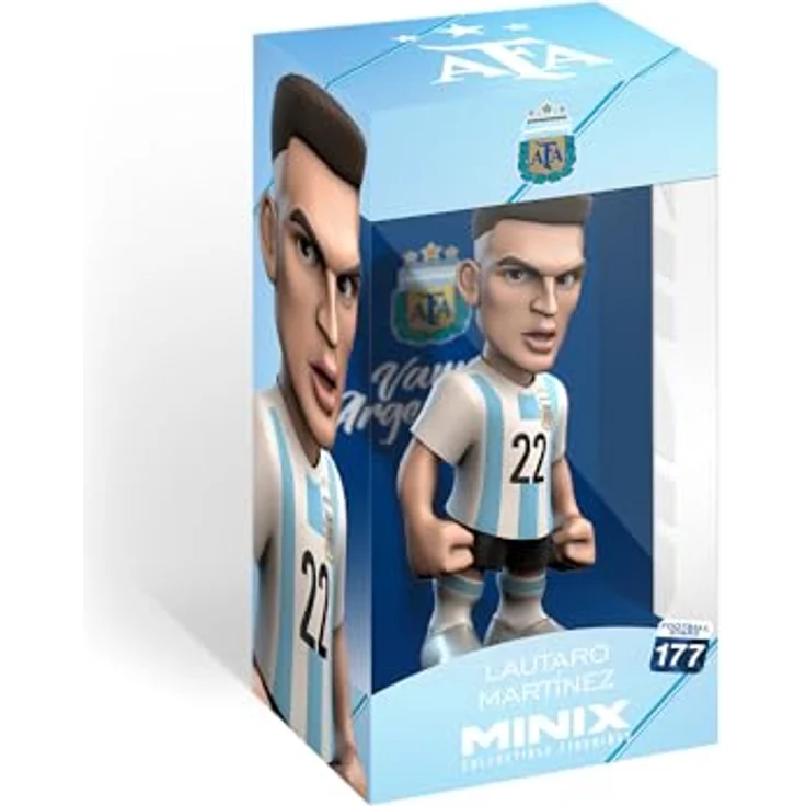 MINIX Fußball Stars #177, Lautaro Martinez Sammelfigur 12 cm, offiziell lizenziert von AFA Argentinien, PVC materialen – Bild 2