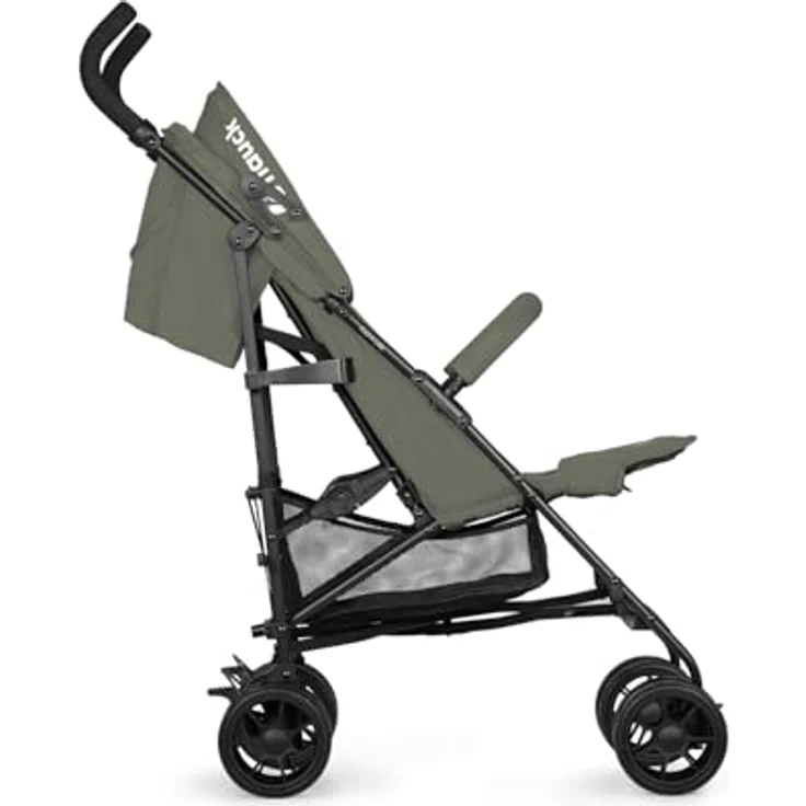 Hauck Buggy Fold N Care, leichter Schirmbuggy in Olive mit 5-fach verstellbarer Rückenlehne und Gratis Mobilitätsgarantie – Bild 7