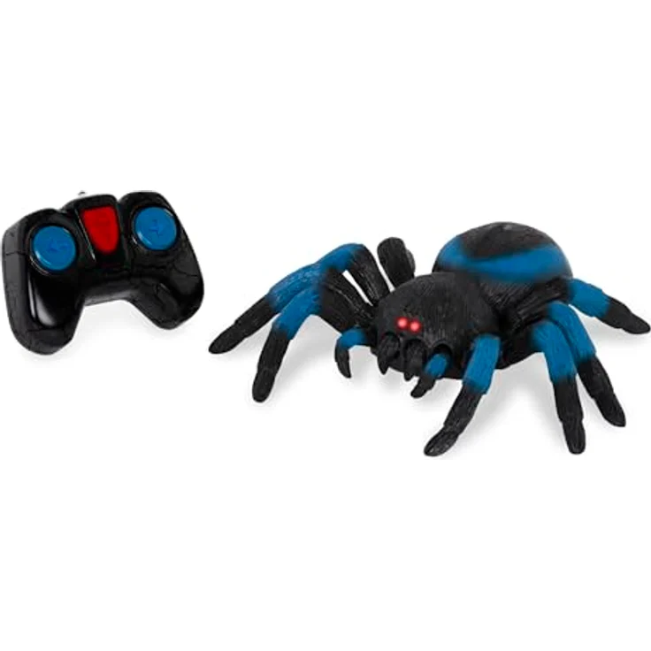 Terra Ferngesteuerte Spinne Blau – RC Vogelspinne mit leuchtenden LED Augen und Fernbedienung – Tarantula Spielzeug ab 6 Jahre – Bild 2