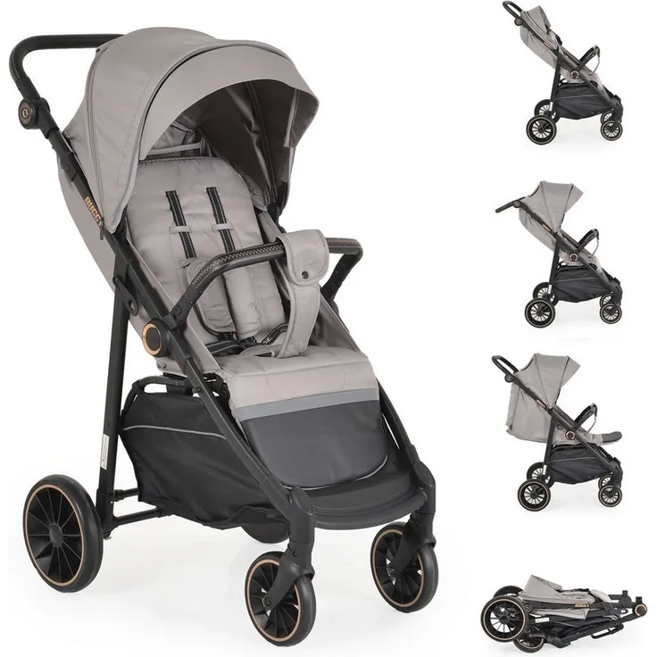Moni Kinder-Buggy Sommerkinderwagen, verstellbar, EVA-Räder, blau