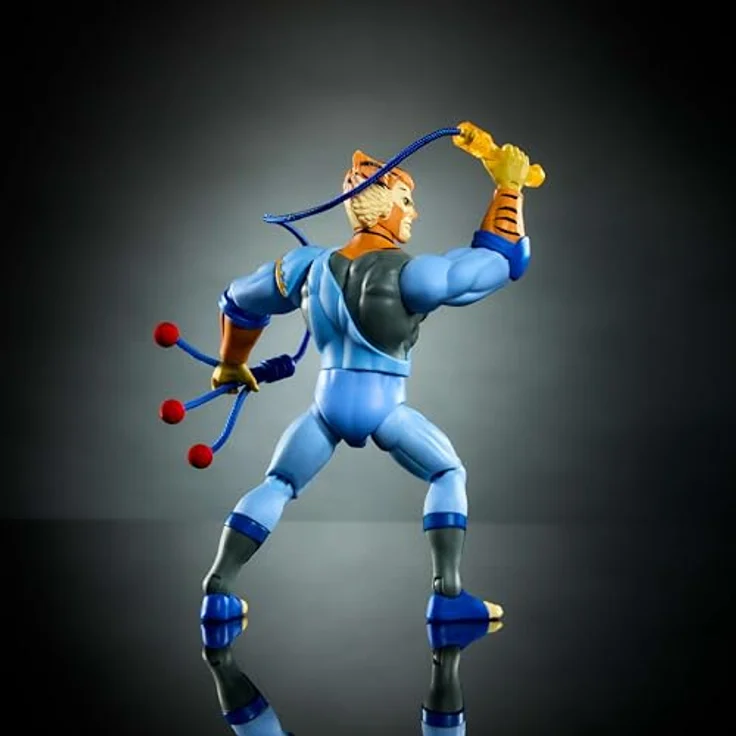 Masters of the Universe Tygra Actionfigur, 14 cm, beweglich, abnehmbare Rüstung, Bolo-Zubehör und Mini-Comic, Crossover mit ThunderCats, JFW96 – Bild 2